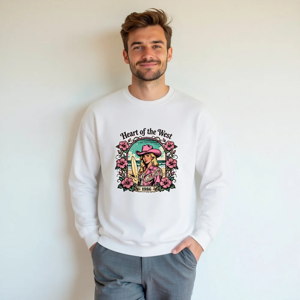 Heart of the West 1986 Graphic Sweatshirt - Unisex Crewneck - Image 7