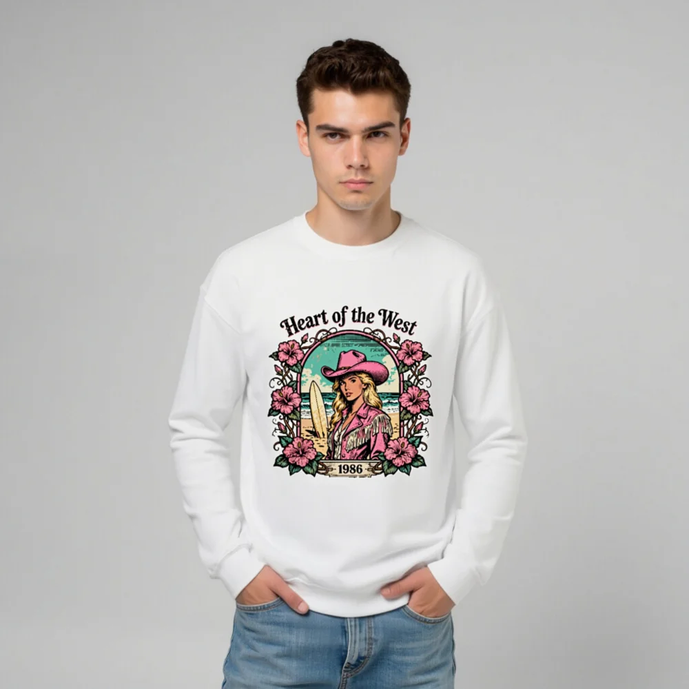 Heart of the West 1986 Graphic Sweatshirt - Unisex Crewneck - Image 11