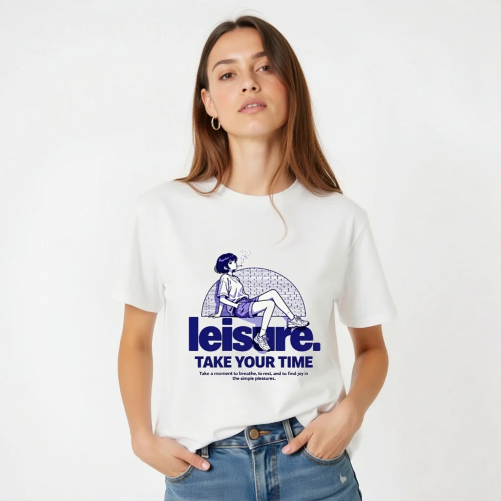 Leisure Unisex Organic Cotton T-Shirt – Take Your Time - Image 2