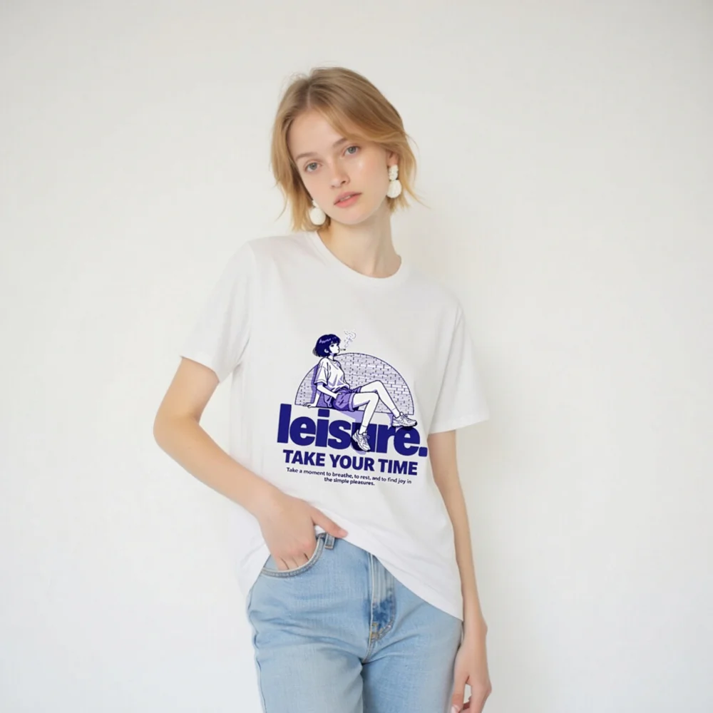 Leisure Unisex Organic Cotton T-Shirt – Take Your Time - Image 3