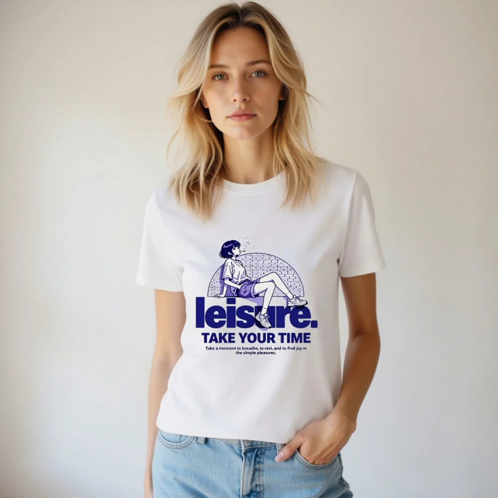 Leisure Unisex Organic Cotton T-Shirt – Take Your Time - Image 6