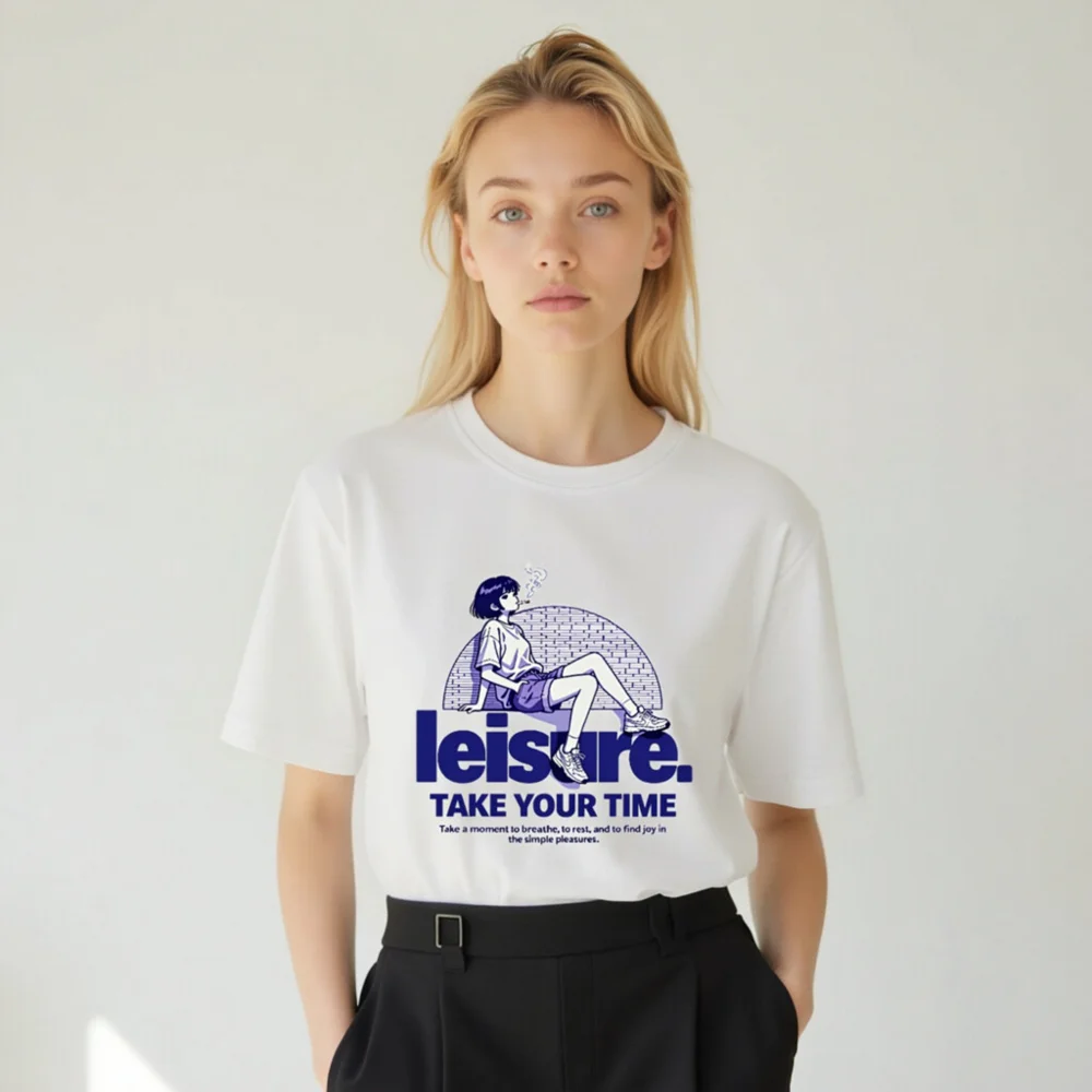 Leisure Unisex Organic Cotton T-Shirt – Take Your Time - Image 8