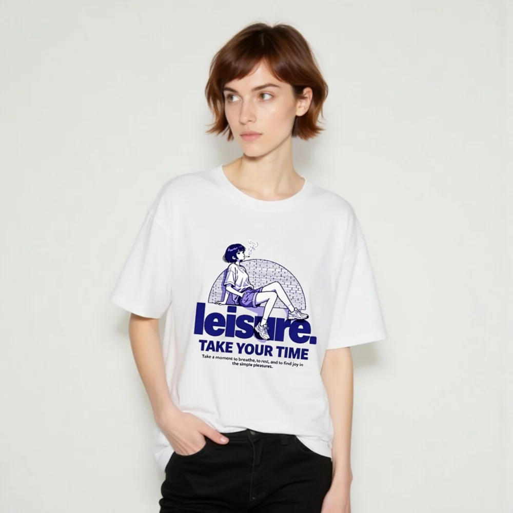 Leisure Unisex Organic Cotton T-Shirt – Take Your Time - Image 9