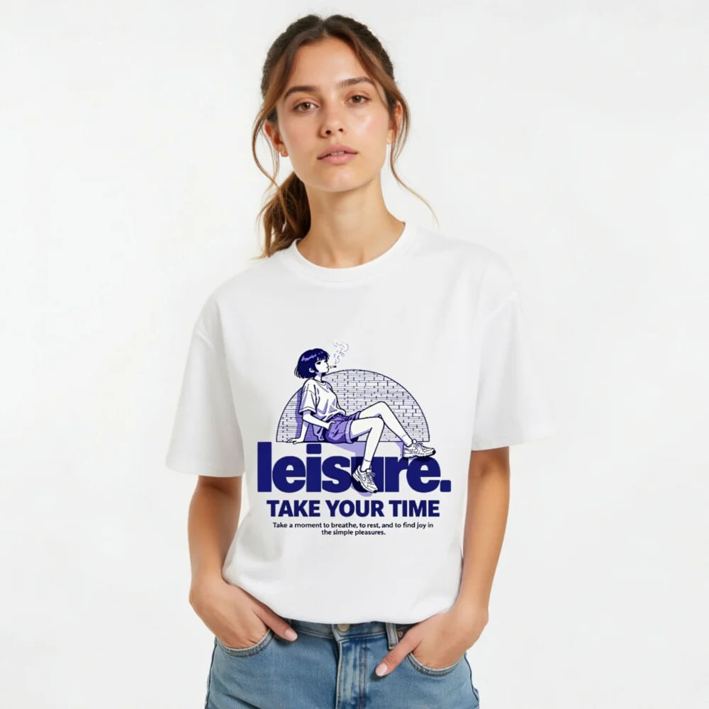 Leisure Unisex Organic Cotton T-Shirt – Take Your Time - Image 10