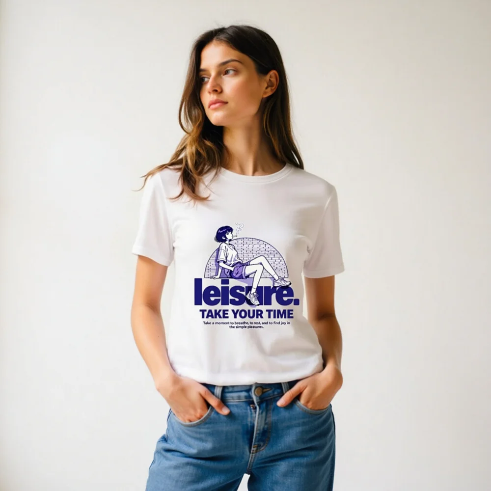 Leisure Unisex Organic Cotton T-Shirt – Take Your Time - Image 11