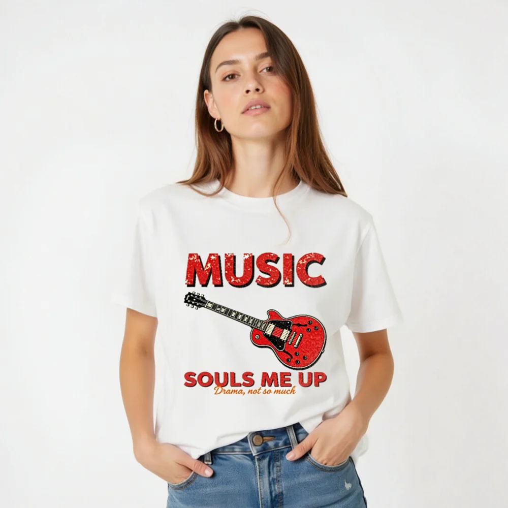 Music Souls Me Up T-Shirt – Unisex Organic Cotton Graphic Tee - Image 2