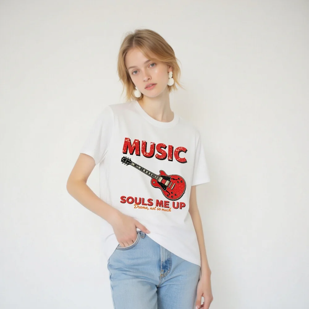 Music Souls Me Up T-Shirt – Unisex Organic Cotton Graphic Tee - Image 3