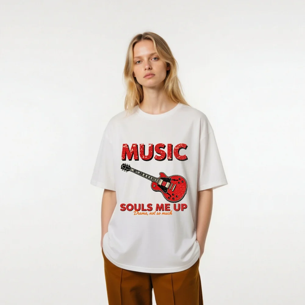 Music Souls Me Up T-Shirt – Unisex Organic Cotton Graphic Tee - Image 7