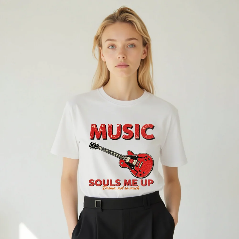 Music Souls Me Up T-Shirt – Unisex Organic Cotton Graphic Tee - Image 8