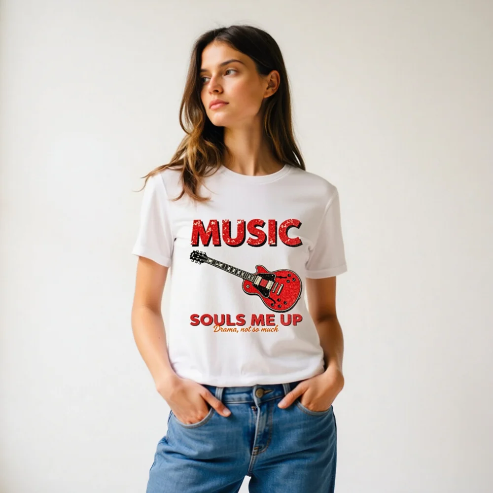 Music Souls Me Up T-Shirt – Unisex Organic Cotton Graphic Tee - Image 11