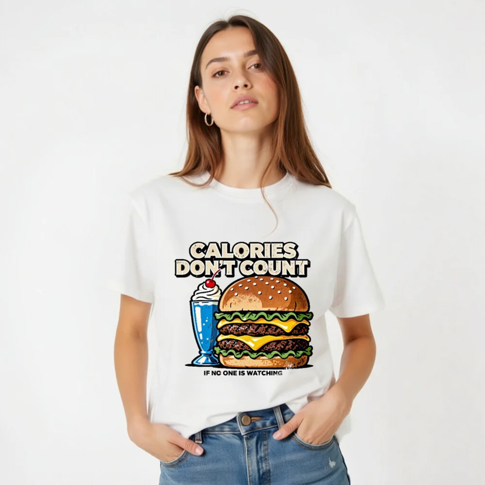Calories Don't Count T-Shirt – Unisex Organic Cotton Graphic Tee - Image 2