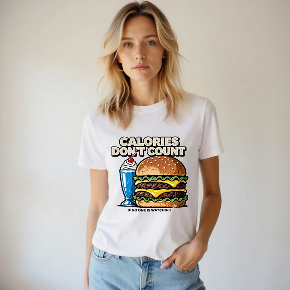 Calories Don't Count T-Shirt – Unisex Organic Cotton Graphic Tee - Image 6