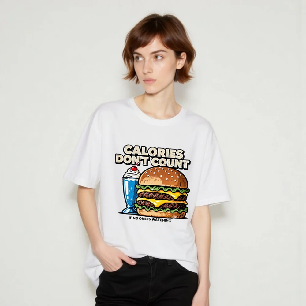 Calories Don't Count T-Shirt – Unisex Organic Cotton Graphic Tee - Image 9