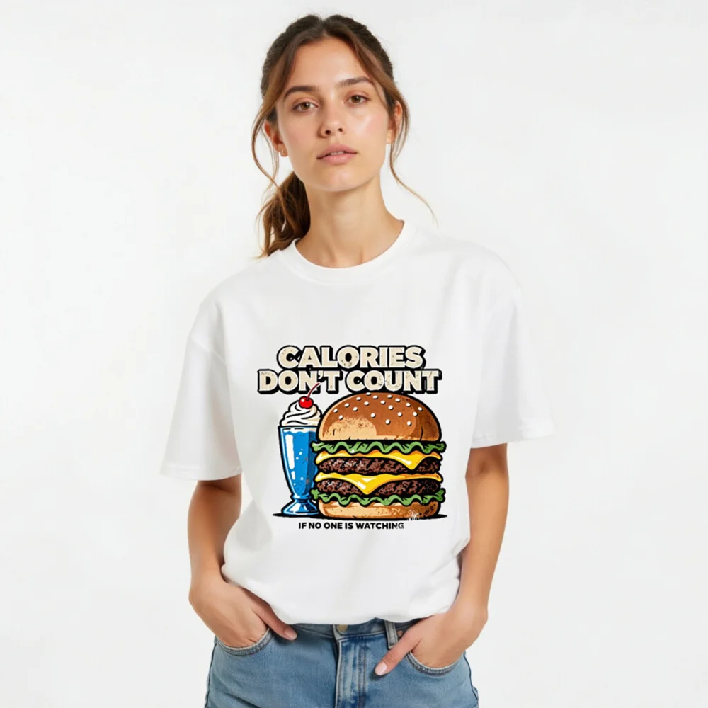 Calories Don't Count T-Shirt – Unisex Organic Cotton Graphic Tee - Image 10
