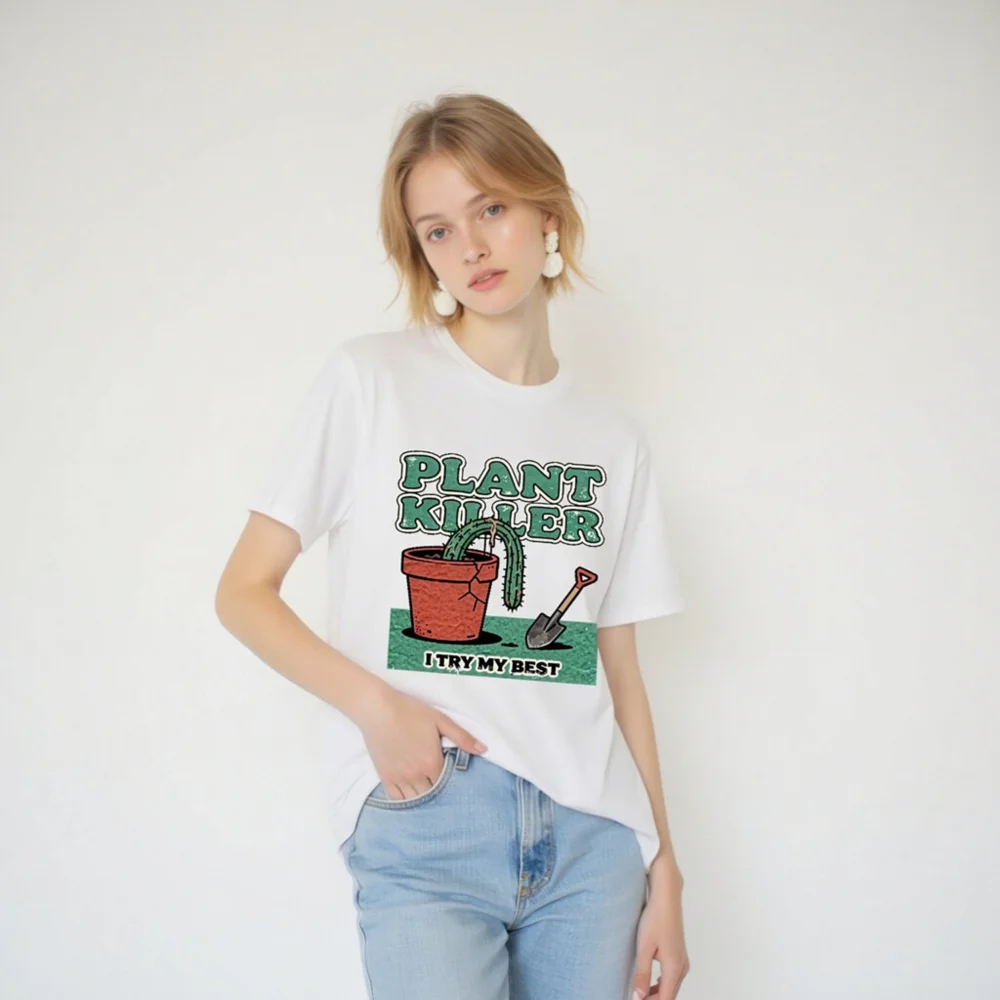 Plant Killer T-Shirt - Unisex Organic Cotton Graphic Tee - Image 3
