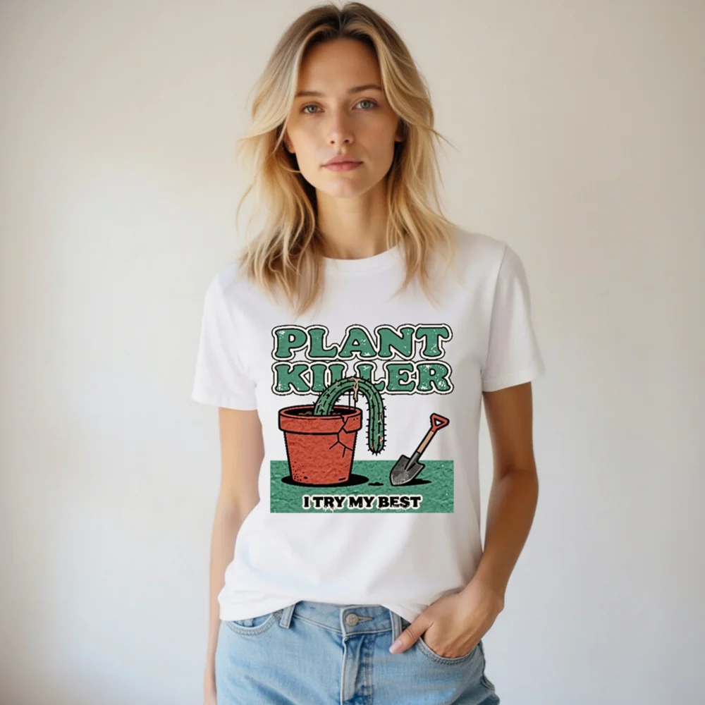 Plant Killer T-Shirt - Unisex Organic Cotton Graphic Tee - Image 6