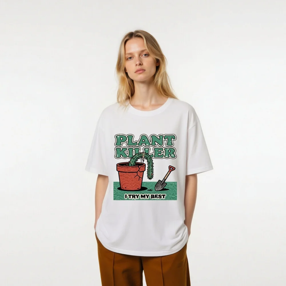 Plant Killer T-Shirt - Unisex Organic Cotton Graphic Tee - Image 7