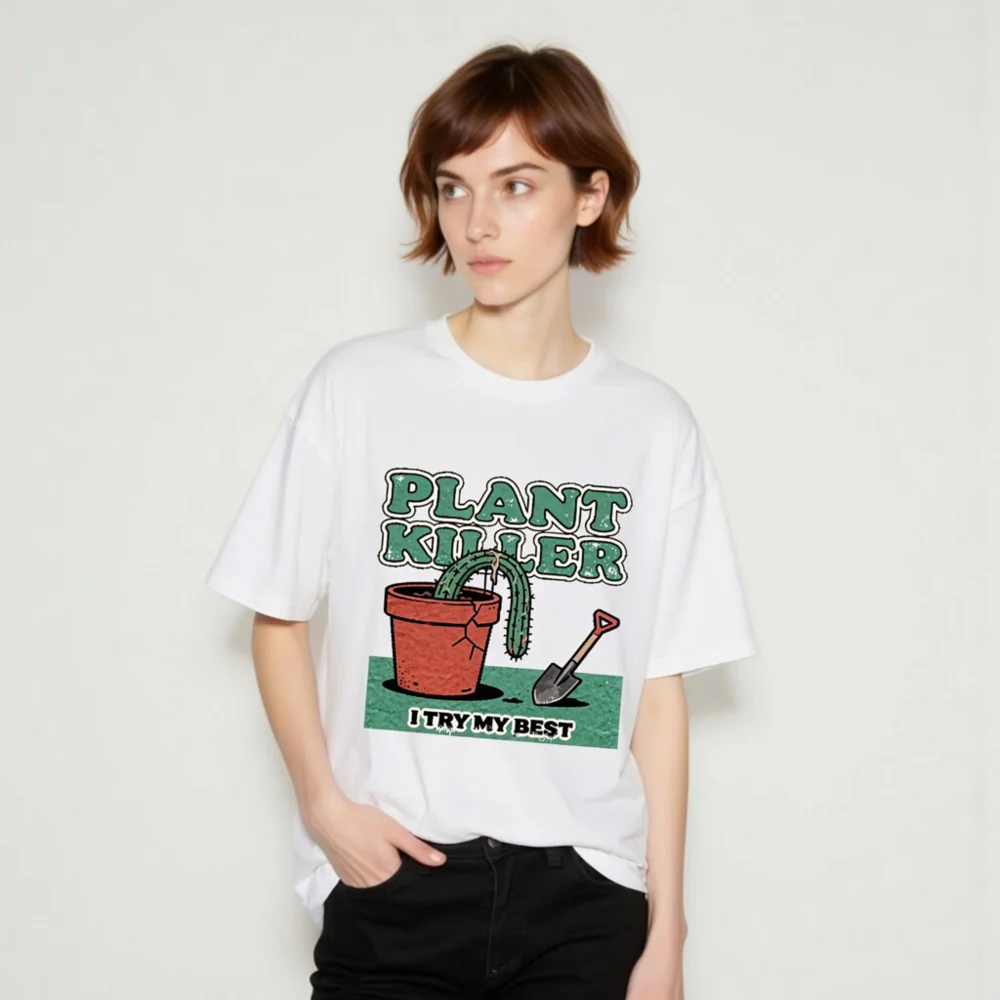 Plant Killer T-Shirt - Unisex Organic Cotton Graphic Tee - Image 9