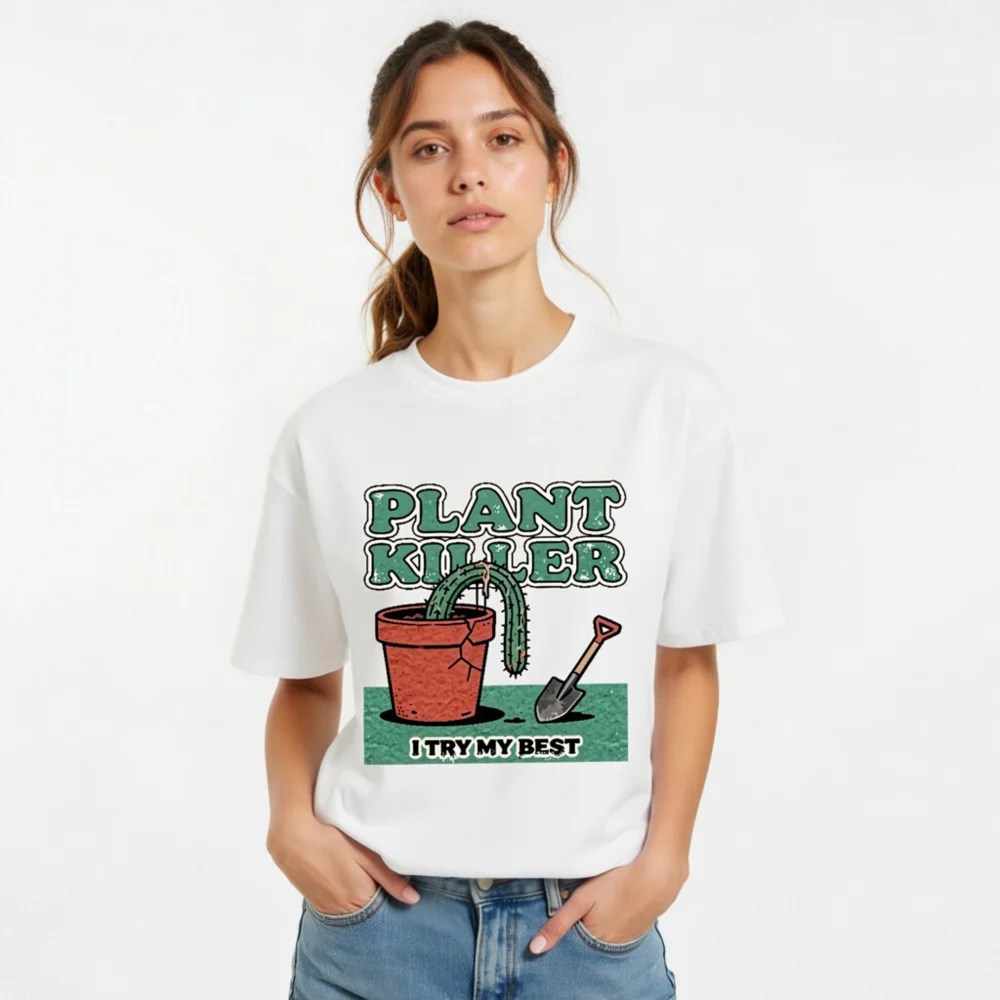 Plant Killer T-Shirt - Unisex Organic Cotton Graphic Tee - Image 10