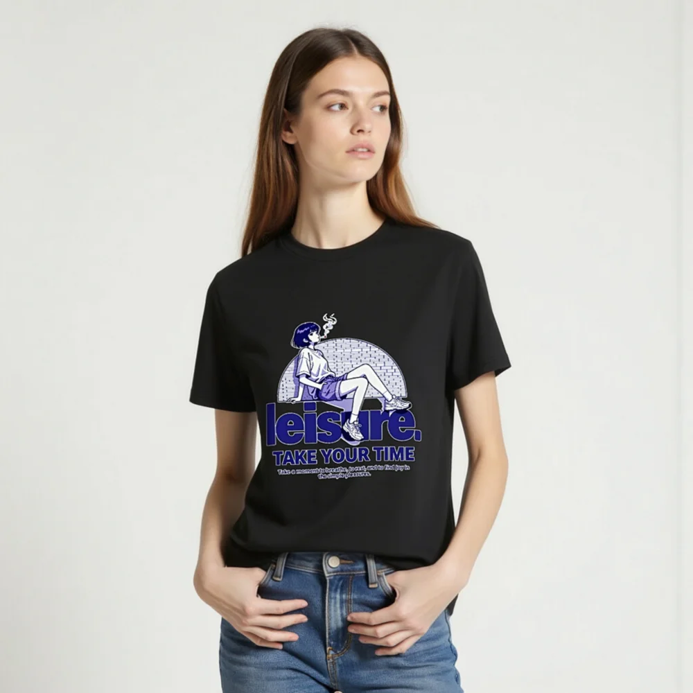 Leisure Take Your Time Unisex Organic Cotton T-Shirt - Image 2