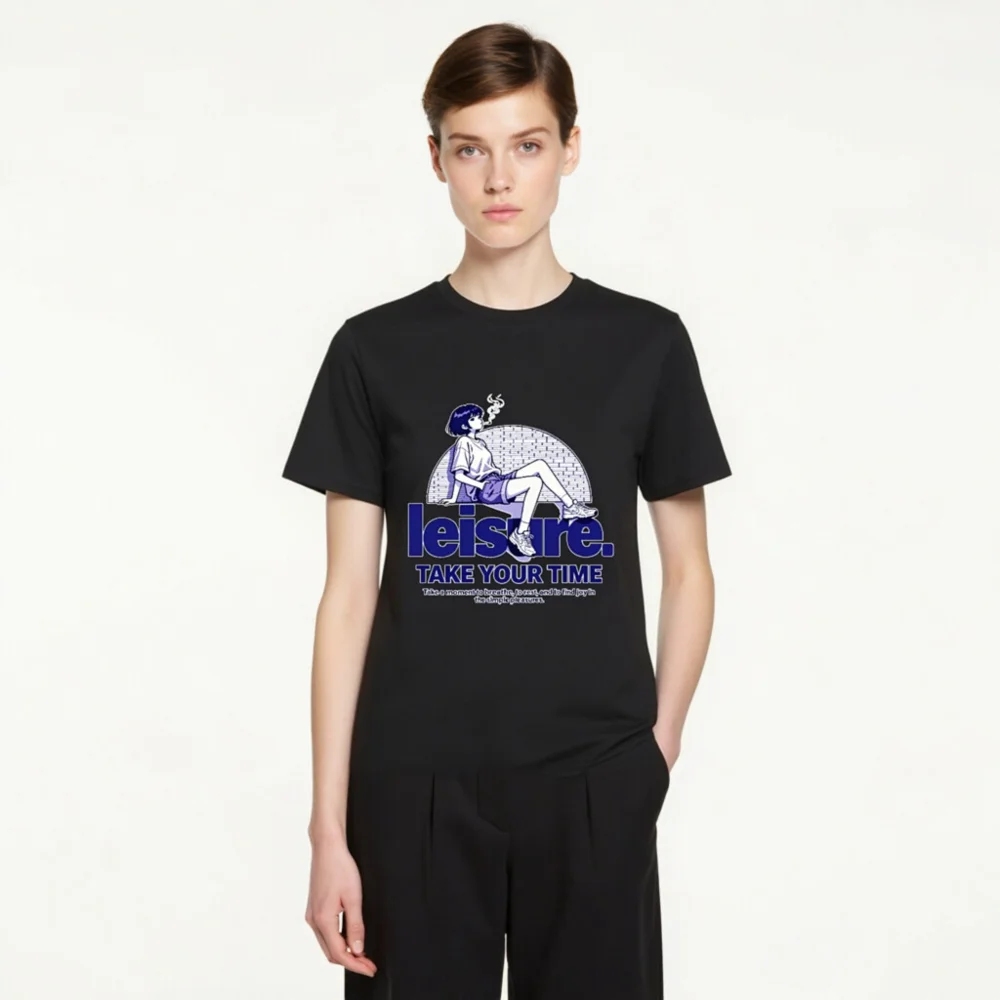 Leisure Take Your Time Unisex Organic Cotton T-Shirt - Image 4