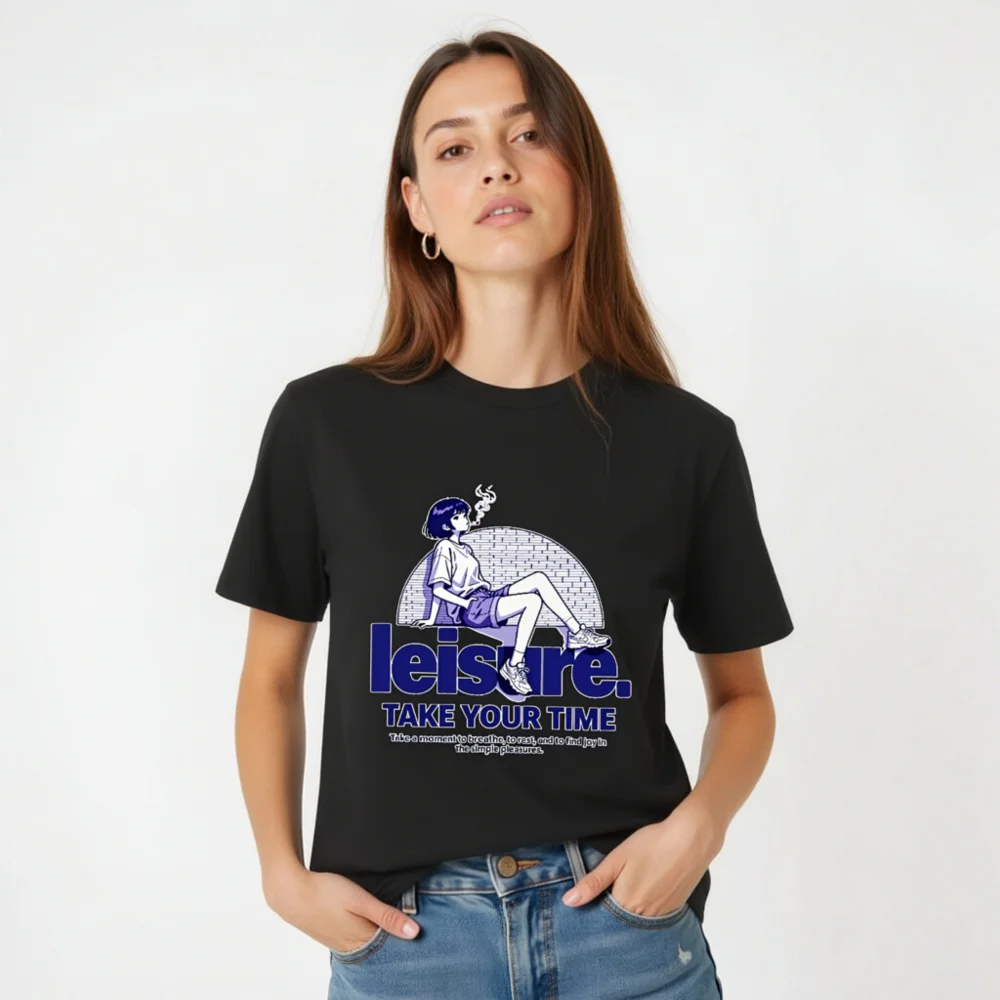 Leisure Take Your Time Unisex Organic Cotton T-Shirt - Image 5