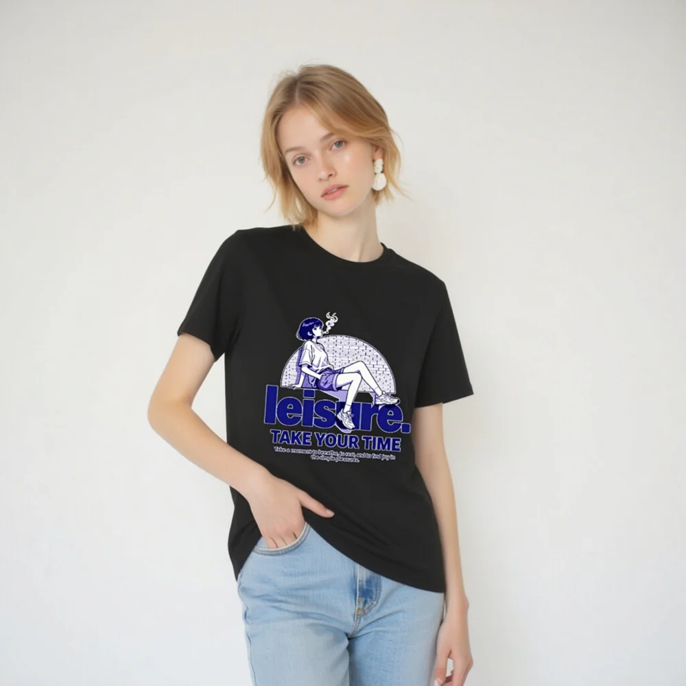 Leisure Take Your Time Unisex Organic Cotton T-Shirt - Image 6