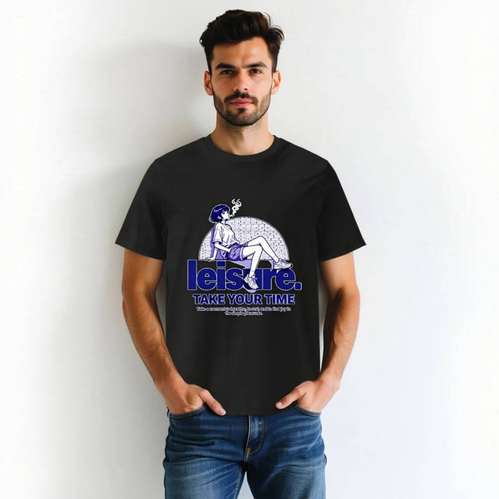 Leisure Take Your Time Unisex Organic Cotton T-Shirt - Image 7