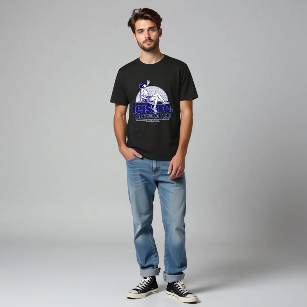 Leisure Take Your Time Unisex Organic Cotton T-Shirt - Image 8