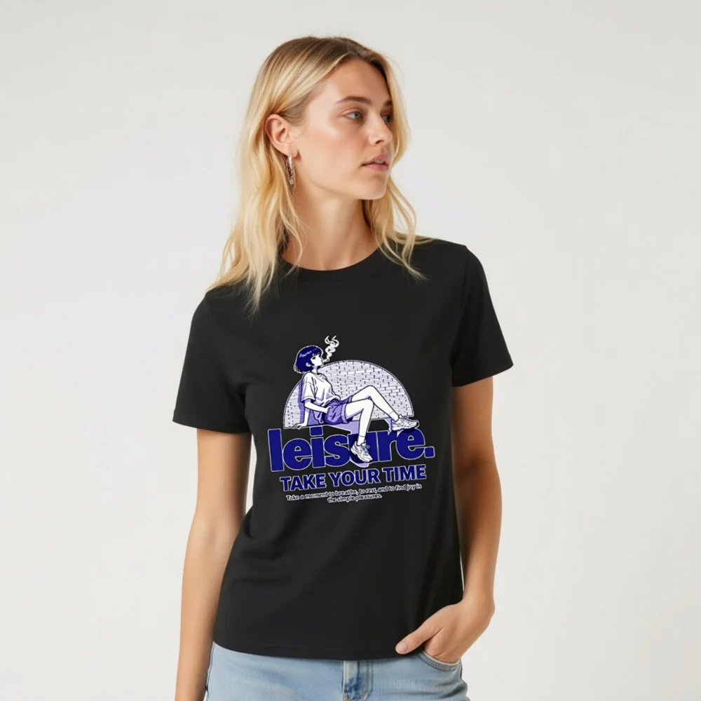 Leisure Take Your Time Unisex Organic Cotton T-Shirt - Image 10