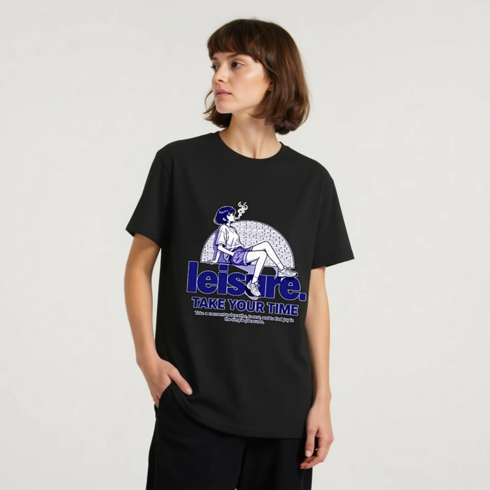 Leisure Take Your Time Unisex Organic Cotton T-Shirt - Image 11