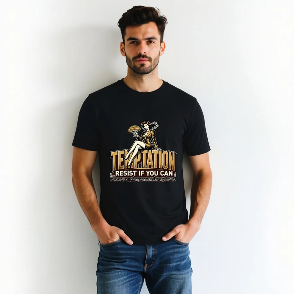Temptation Resist If You Can Unisex Organic Cotton T-Shirt - Image 7