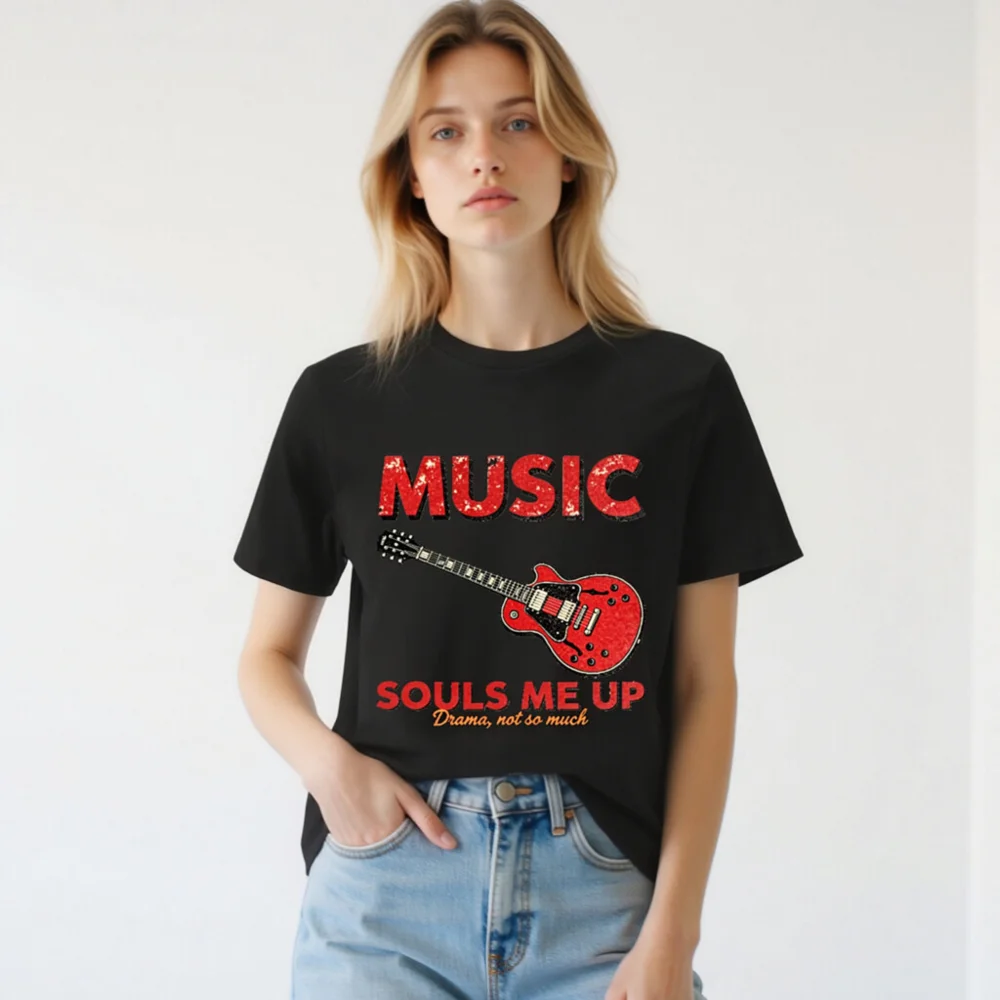 Music Souls Me Up T-Shirt – Unisex Organic Cotton Graphic Tee - Image 3