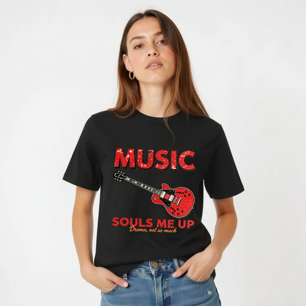 Music Souls Me Up T-Shirt – Unisex Organic Cotton Graphic Tee - Image 5