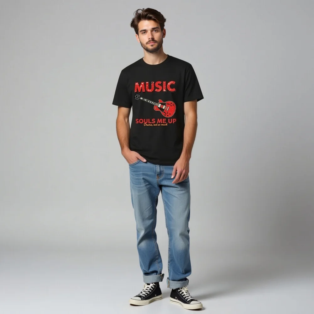 Music Souls Me Up T-Shirt – Unisex Organic Cotton Graphic Tee - Image 8
