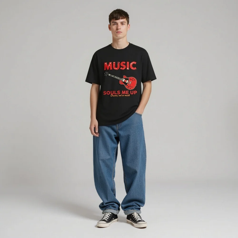 Music Souls Me Up T-Shirt – Unisex Organic Cotton Graphic Tee - Image 9