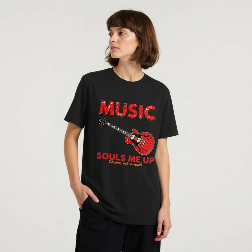 Music Souls Me Up T-Shirt – Unisex Organic Cotton Graphic Tee - Image 11