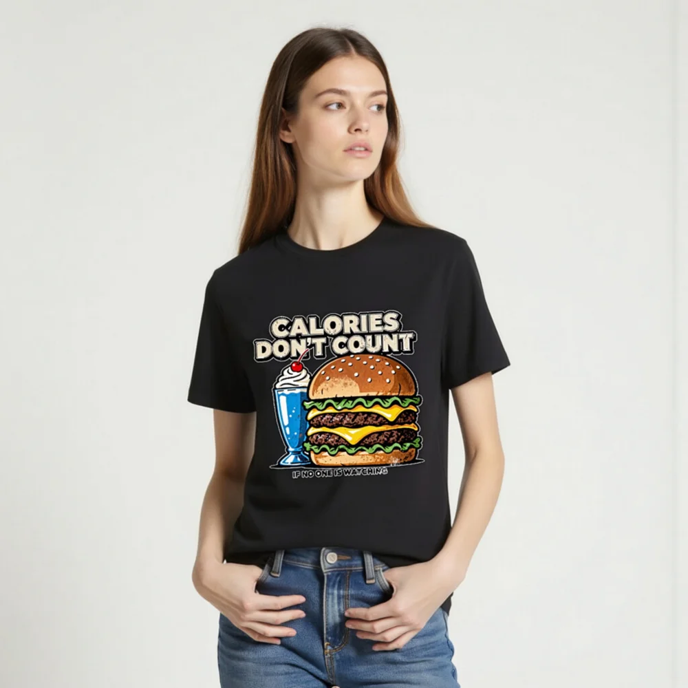 Calories Don't Count T-Shirt – Unisex Organic Cotton Graphic Tee - Image 2