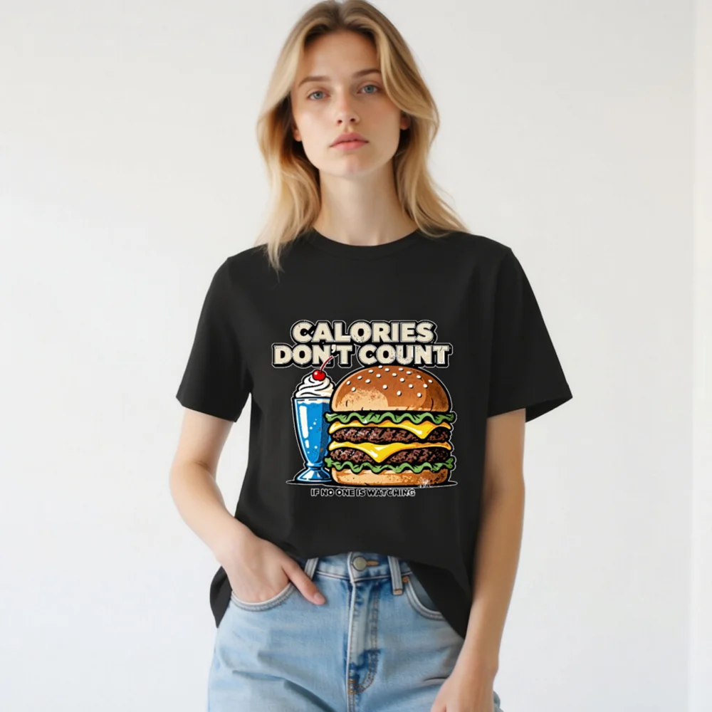 Calories Don't Count T-Shirt – Unisex Organic Cotton Graphic Tee - Image 3