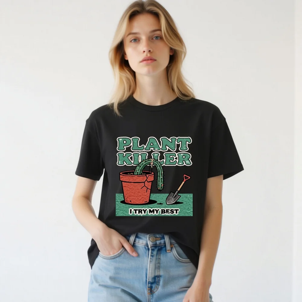 Plant Killer T-Shirt – Unisex Organic Cotton Graphic Tee - Image 3