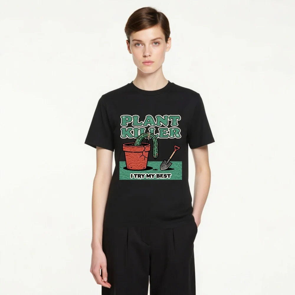 Plant Killer T-Shirt – Unisex Organic Cotton Graphic Tee - Image 4