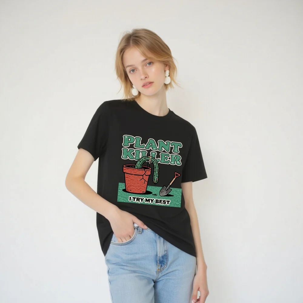 Plant Killer T-Shirt – Unisex Organic Cotton Graphic Tee - Image 6