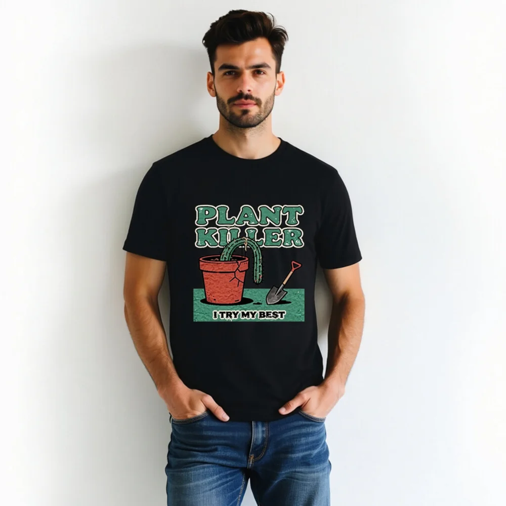 Plant Killer T-Shirt – Unisex Organic Cotton Graphic Tee - Image 7