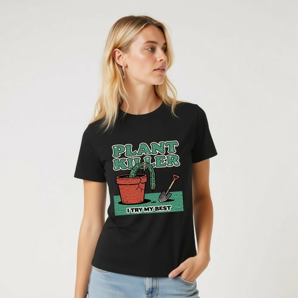 Plant Killer T-Shirt – Unisex Organic Cotton Graphic Tee - Image 10