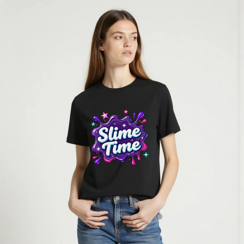 Slime Time Unisex Organic Cotton T-Shirt - Fun Graphic Tee - Image 2