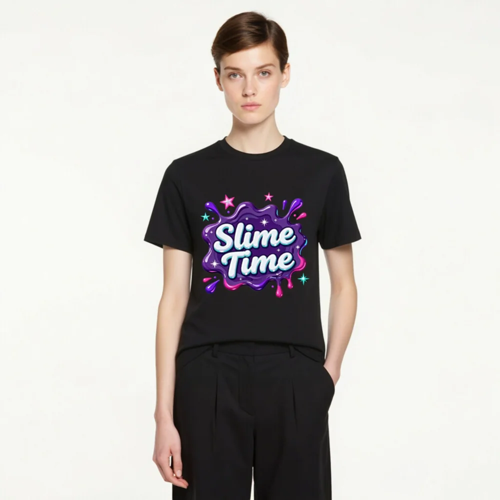 Slime Time Unisex Organic Cotton T-Shirt - Fun Graphic Tee - Image 4
