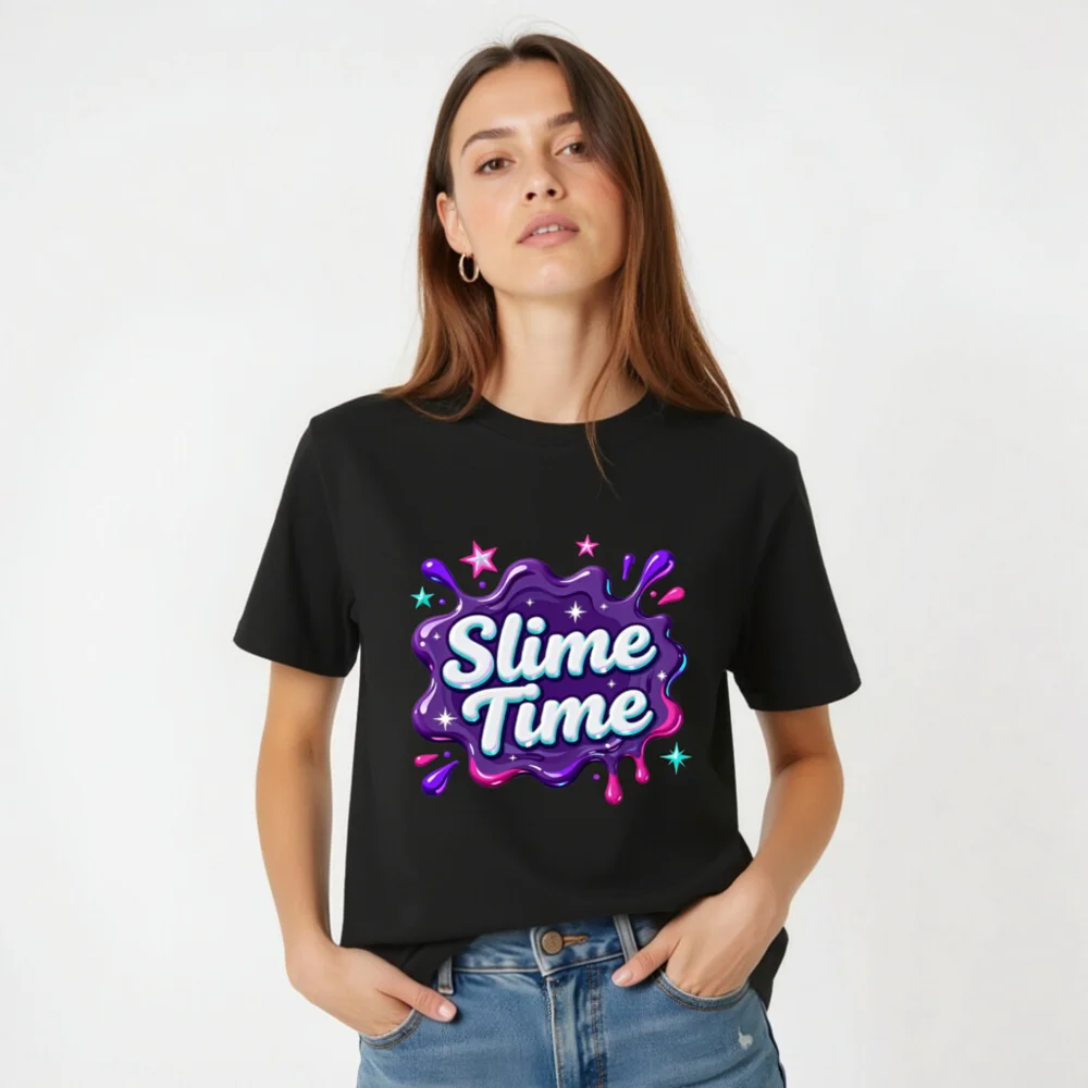 Slime Time Unisex Organic Cotton T-Shirt - Fun Graphic Tee - Image 5