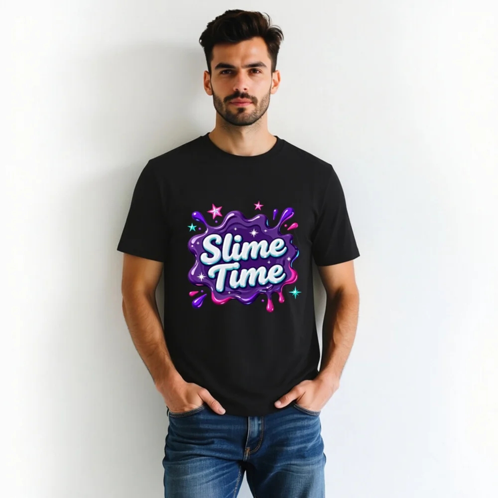 Slime Time Unisex Organic Cotton T-Shirt - Fun Graphic Tee - Image 7