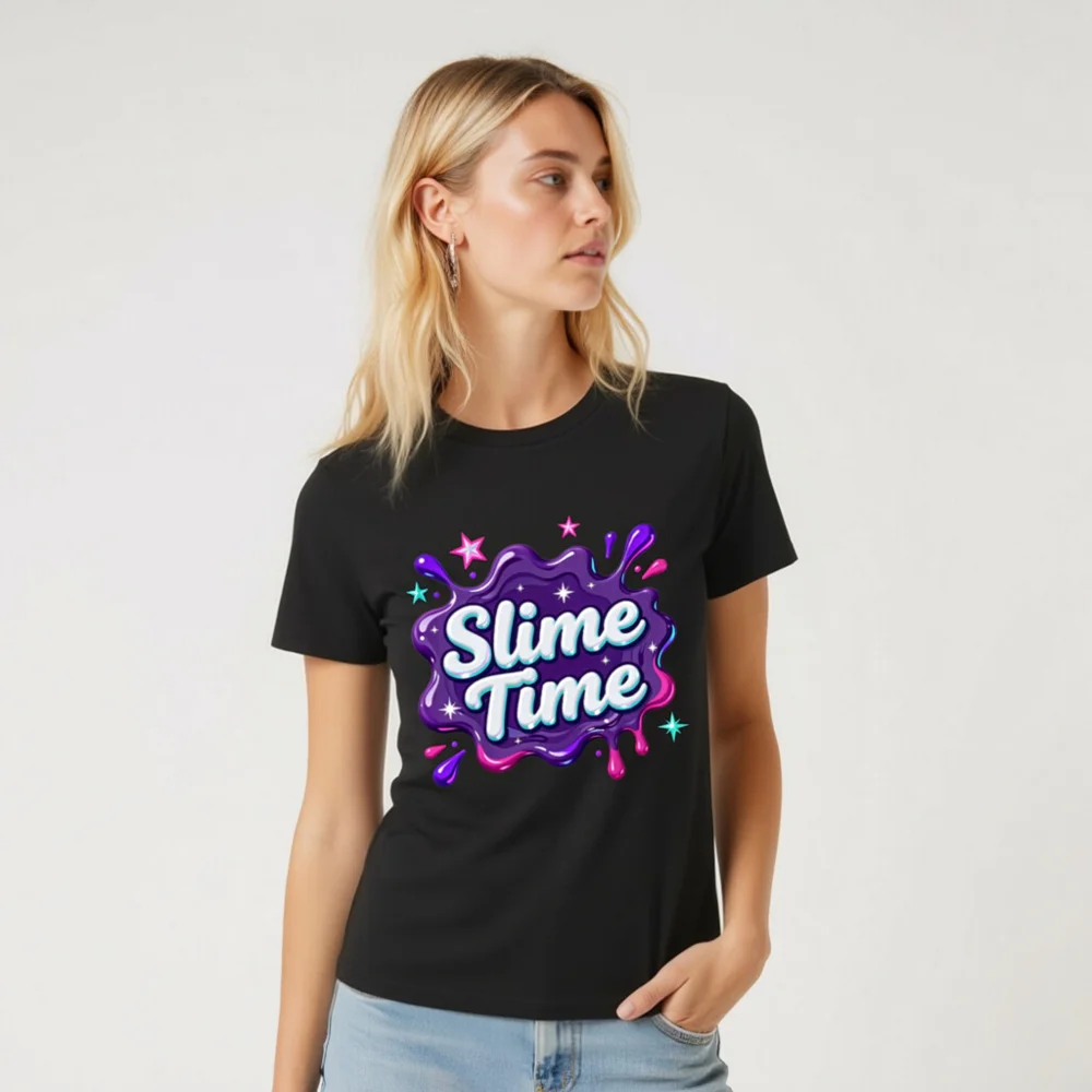 Slime Time Unisex Organic Cotton T-Shirt - Fun Graphic Tee - Image 10