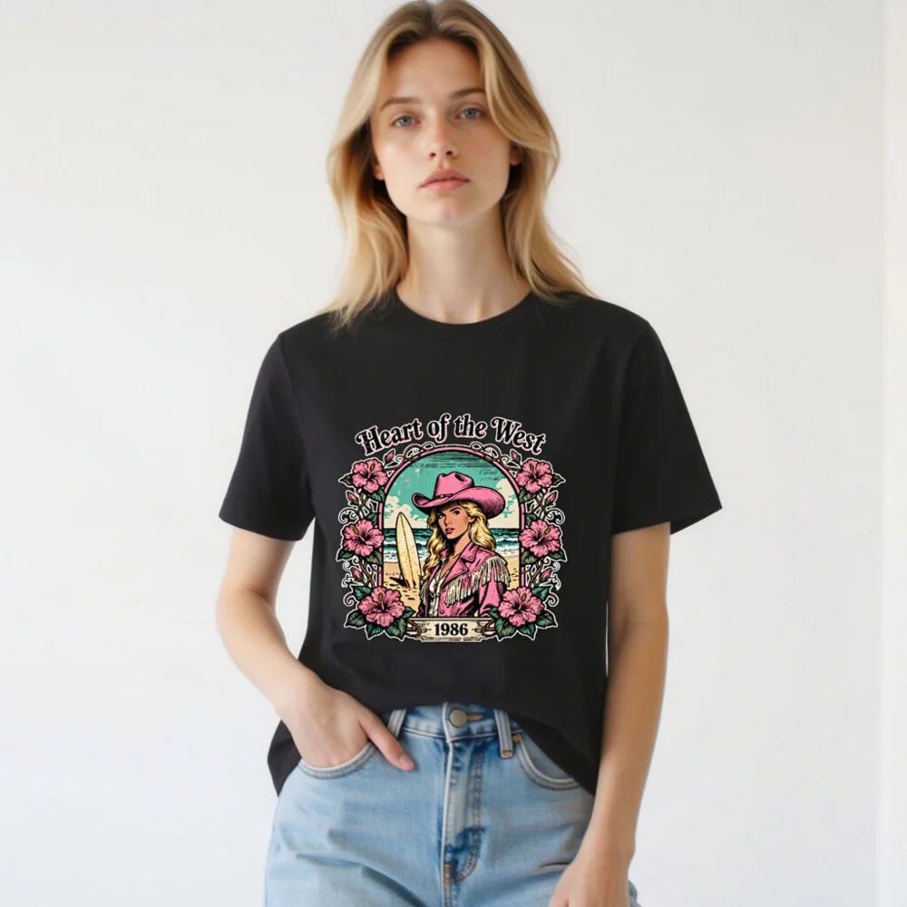 Heart of the West 1986 Graphic T-Shirt - Unisex Organic Cotton - Image 3